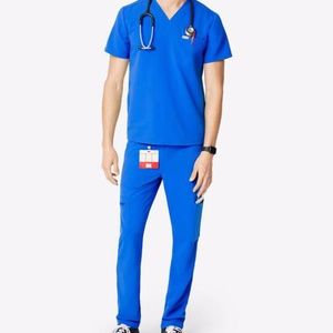 MENS Wear Figs Scrub Set in Royal Blue